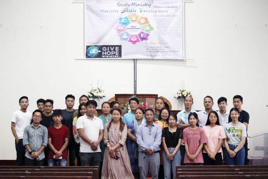 Participants and officials during the one-day holistic skills development seminar held in Mopungchuket. (Morung Photo)